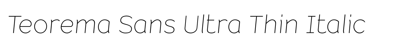 Teorema Sans Ultra Thin Italic image